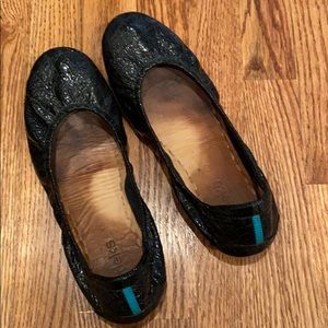 Size 10 black obsidian Tieks.